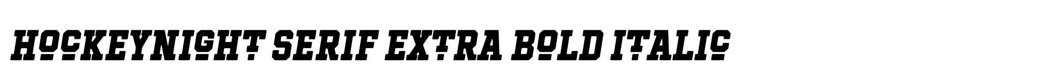 Hockeynight Serif Extra Bold Italic image